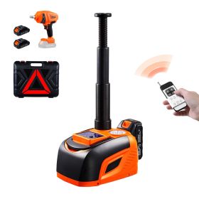 Electric Car Jack, 5 Tons /11000 lbs, Electric Scissor Jack with Electric Impact Wrench, Tire Change Replacement with LED Light & Remote Control