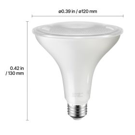 PAR38 Flood Light Bulb, 6 Pack LED Outdoor Flood Lights, 1050 Lumens LED Flood Light Bulbs, 5000K Cool White Light, 15,000 Hour Lifetime