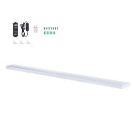 LED Lighted Liquor Bottle Display, 1-Tier 60 Inches Whiskey Rack, Supports USB, Illuminated Home Bar Shelf with RF Remote & App Control