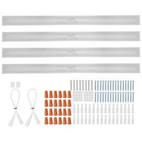 8FT LED Wraparound Light, 110W 10,000LM, Flush Mount LED Shop Light, 4 Pack 6500K Daylight LED Kitchen Ceiling Lighting Fixtures