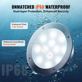 120V AC LED Pool Light, 10in 40W, RGBW Color Changing Inground Swimming Pool Spa Light Underwater, with 100 FT Cord Remote Control