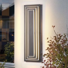23.6 in Modern Long Outdoor Wall Lights Exterior Lights for House,LED Outdoor Wall Large Front Porch Light Fixture For Garage, garden