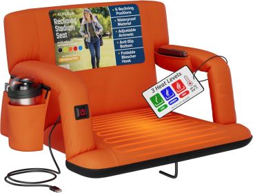 Alpcour Heated Reclining Stadium Seat for Bleachers with Back Support
