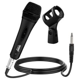 5 CORE Microphone Dynamic Vocal Handheld Mic Cardioid Unidirectional Microfono w On Off Switch + XLR Audio Cable for Singing Karaoke Public Speak (Color: Black)